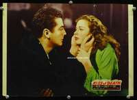 v556 KISS OF DEATH movie lobby card '47 Victor Mature & Gray c/u!