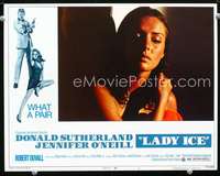 v570 LADY ICE movie lobby card #3 '73 best Jennifer O'Neill close up!