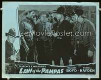 v584 LAW OF THE PAMPAS movie lobby card R40s Boyd as Hopalong Cassidy