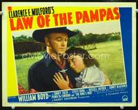 v583 LAW OF THE PAMPAS movie lobby card '39 best William Boyd c/u!
