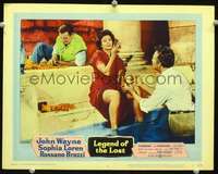 v587 LEGEND OF THE LOST movie lobby card #5 '57 Wayne, Sophia Loren