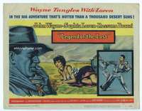v102 LEGEND OF THE LOST movie title lobby card '57 John Wayne, Sophia Loren