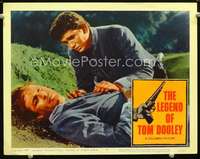 v588 LEGEND OF TOM DOOLEY movie lobby card #3 '59 Michael Landon c/u!