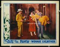 v596 LIFE OF THE PARTY movie lobby card '30 Winnie Lightner helps!