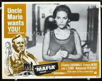 v628 MAFIA movie lobby card #2 '69 sexy Claudia Cardinale close up!