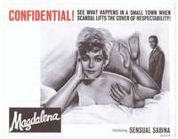 v105 MAGDALENA movie title lobby card '60 most innocent Sensual Sabina!