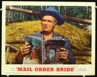 v633 MAIL ORDER BRIDE movie lobby card #8 '64 Buddy Ebsen close up!