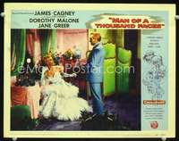 v645 MAN OF A THOUSAND FACES movie lobby card #7 '57 James Cagney