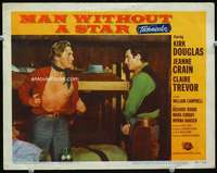 v649 MAN WITHOUT A STAR movie lobby card #3 '55 Douglas, Campbell