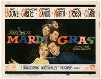 v112 MARDI GRAS movie title lobby card '58 Pat Boone, Christine Carere