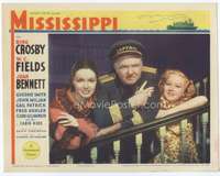 v002 MISSISSIPPI movie lobby card '35 W.C. Fields & Joan Bennett c/u!