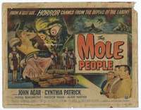 v114 MOLE PEOPLE movie title lobby card '56 great Universal sci-fi horror!