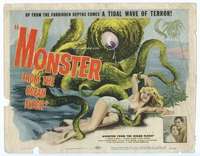 v115 MONSTER FROM THE OCEAN FLOOR movie title lobby card '54 great image!