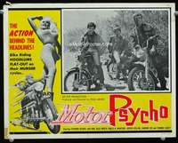 v667 MOTORPSYCHO movie lobby card '65 Russ Meyer, punks on bikes!
