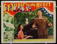 v674 MUSIC IN MY HEART movie lobby card '40 Rita Hayworth plays piano!