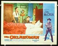 v692 OKLAHOMAN movie lobby card '57 Joel McCrea, Barbara Hale, Talbott