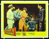 v717 PIER 5 HAVANA movie lobby card #6 '59 Cameron Mitchell, Hayes