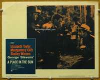 v720 PLACE IN THE SUN movie lobby card #1 R59 Montgomery Clift at lake