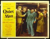 v734 QUIET MAN movie lobby card #2 '51 John Wayne flabby handshake!
