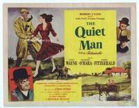 v128 QUIET MAN movie title lobby card '51 John Wayne, Maureen O'Hara, Ford