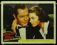 v737 RAGE IN HEAVEN movie lobby card '41 Bergman & Montgomery c/u!
