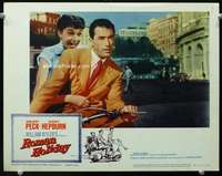 v767 ROMAN HOLIDAY movie lobby card #8 R60 Hepburn & Peck on Vespa!