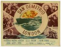 v135 SAN DEMETRIO LONDON movie title lobby card '43 English in World War II!
