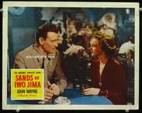 v776 SANDS OF IWO JIMA movie lobby card #6 '50 John Wayne close up!