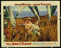 v778 SEA CHASE movie lobby card #1 '55 John Wayne, Lana Turner