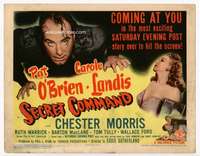 v138 SECRET COMMAND movie title lobby card '44 Carole Landis, Pat O'Brien