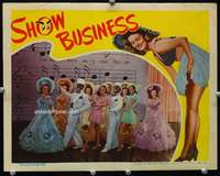 v789 SHOW BUSINESS movie lobby card '44 Eddie Cantor in blackface!