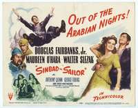 v143 SINBAD THE SAILOR movie title lobby card '46 Douglas Fairbanks Jr.