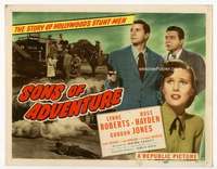v148 SONS OF ADVENTURE movie title lobby card '48 Hollywood stunt-men!