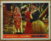 v813 SOUTH SEA WOMAN movie lobby card #3 '53 Lancaster, Virginia Mayo