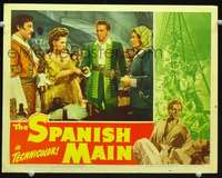 v814 SPANISH MAIN movie lobby card '45 Maureen O'Hara, Paul Henreid