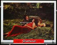v815 SPARTACUS movie lobby card '61 Kirk Douglas & Jean Simmons c/u