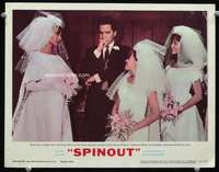 v818 SPINOUT movie lobby card #7 '66 Elvis Presley with three brides!