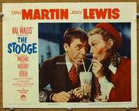 v825 STOOGE movie lobby card #6 '52 Jerry Lewis shares ice cream soda!