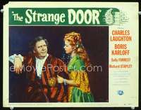 v829 STRANGE DOOR movie lobby card #7 '51 Charles Laughton, Forrest