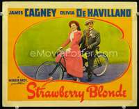 v832 STRAWBERRY BLONDE movie lobby card '41 James Cagney, de Havilland