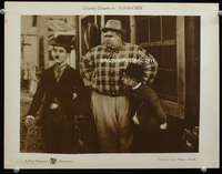 v841 SUNNYSIDE movie lobby card R20s Charlie Chaplin w/very big man!