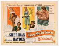 v152 TAKE ME TO TOWN movie title lobby card '53 sexy gambling Ann Sheridan!