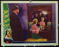 v848 TAKE ONE FALSE STEP movie lobby card #2 '49 Powell & Winters!