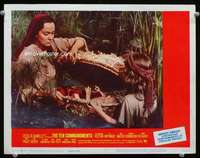 v854 TEN COMMANDMENTS movie lobby card #1 R66 baby Moses is found!