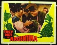 v864 THEY MET IN ARGENTINA movie lobby card '41 sexy Maureen O'Hara!