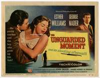v159 UNGUARDED MOMENT movie title lobby card '56 Esther Williams, Nader