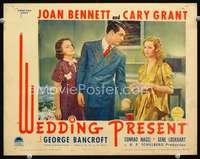 v904 WEDDING PRESENT movie lobby card '36 Joan Bennett, Cary Grant