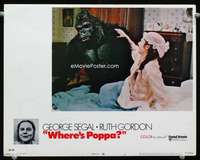 v910 WHERE'S POPPA movie lobby card #1 '70 Ruth Gordon, Liebman as ape