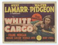 v160 WHITE CARGO movie title lobby card '42 sexy Hedy Lamarr as Tondelayo!