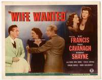 v161 WIFE WANTED movie title lobby card '46 Kay Francis, Veda Ann Borg